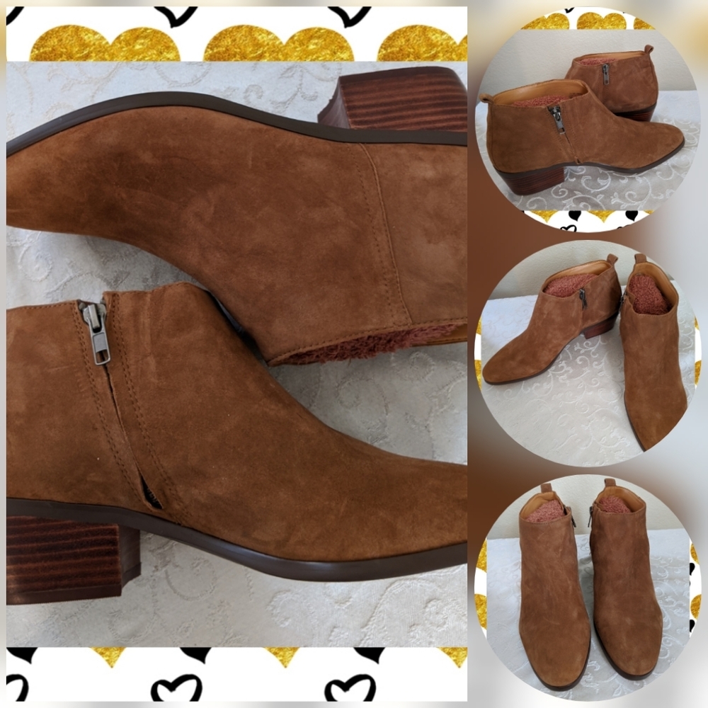 J. CREW SAWYER BROWN SUEDE ANKLE BOOTS